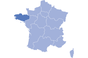 Carte de la région Bretagne