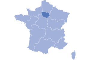 Carte de la région Ile de France