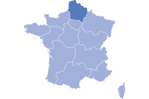 Carte de la région Hauts de France