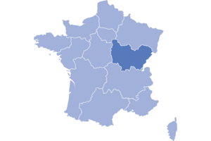 Carte de la région Bourgogne Franche Comté 