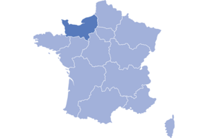 Carte de la région Normandie